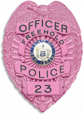 Cancer Awareness Eagle Topped Badge S536A_PK